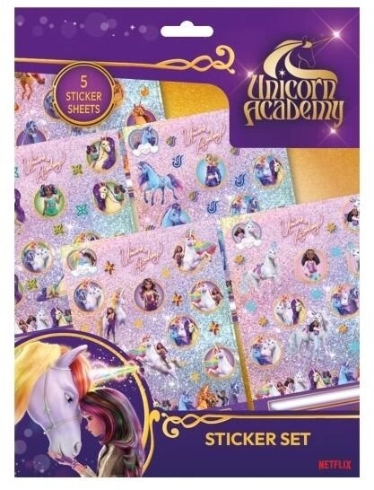UNICORN ACADEMY Sticker set with 5