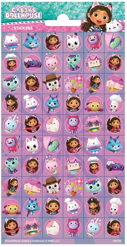 Gabbys doll house mini stickers 8718819315568