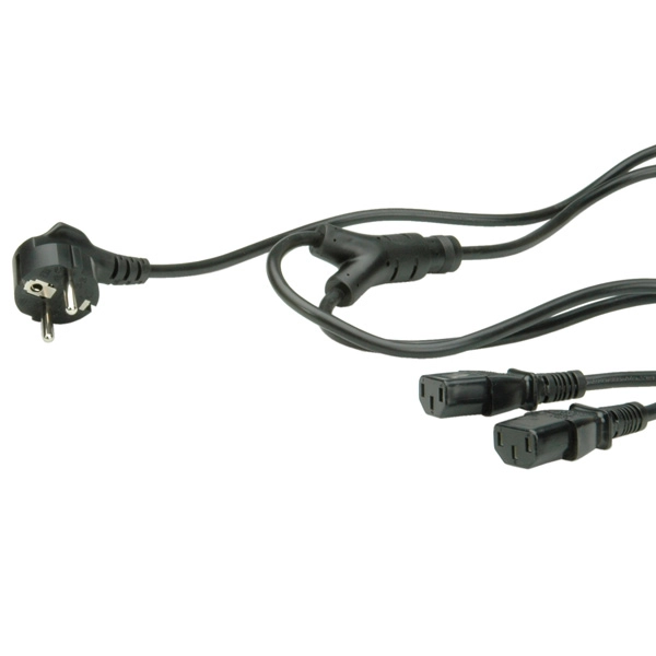 VALUE Y-Power Cable 2x straight IEC