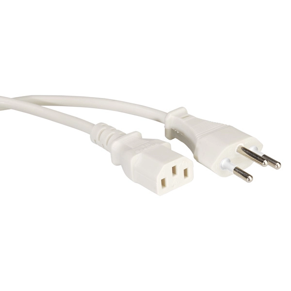 VALUE Netzkabel T12 auf C13  weiss