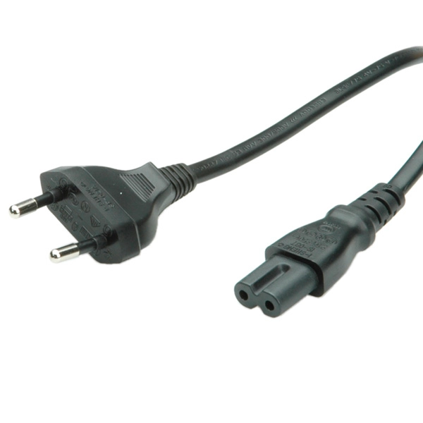 VALUE Euro Power Cable  2-pin  black