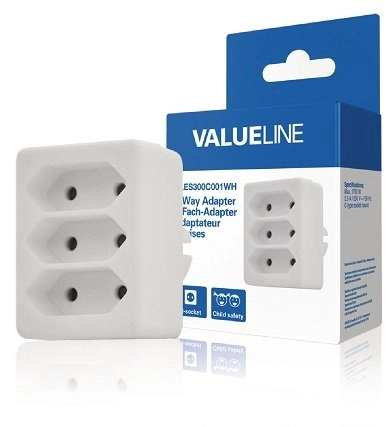Valueline VLES300C001WH Tee Adapter 220V EU