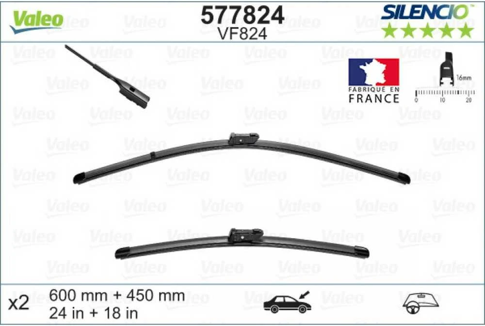 Wipers Valeo Silencio Xtrm 600/450mm 577824