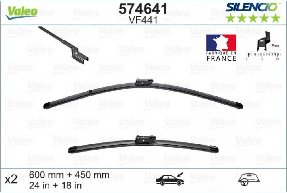 Valeo Wipers SILENCIO 600/450 mm 2