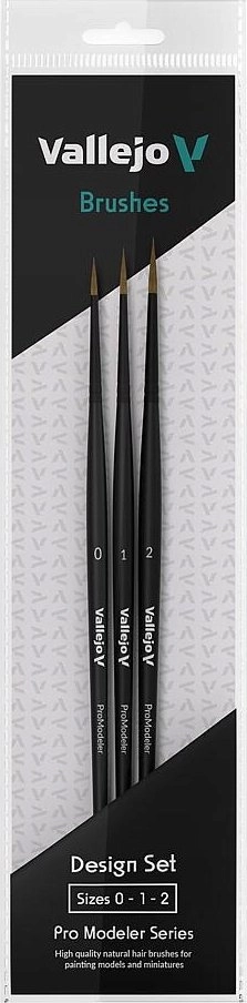 Brush design set natural hair (sizes