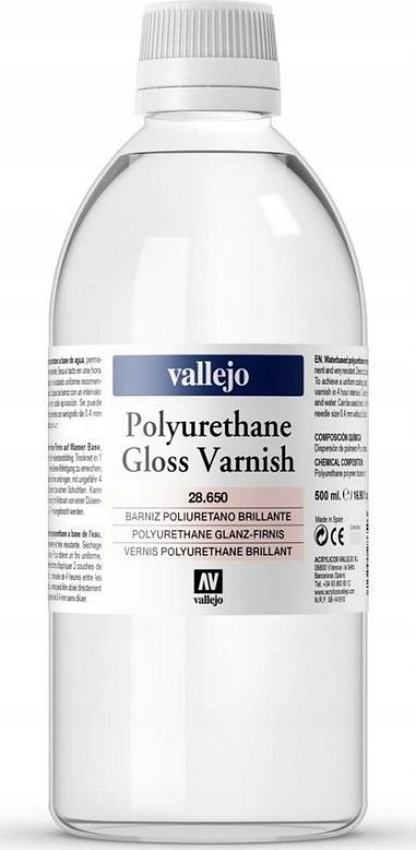 Vallejo Vallejo: Gloss Polyurethane Varnish 500ml