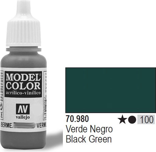 Vallejo Farba Nr100 Black Green 17ml