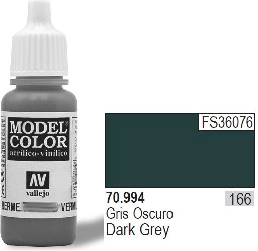 Vallejo Farba Nr166 Dark Grey Matt
