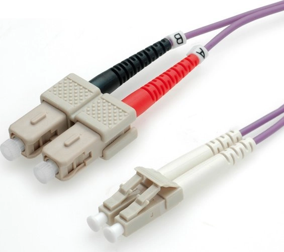 VALUE LWL-Kabel 50/125um OM4 LC/SC violett