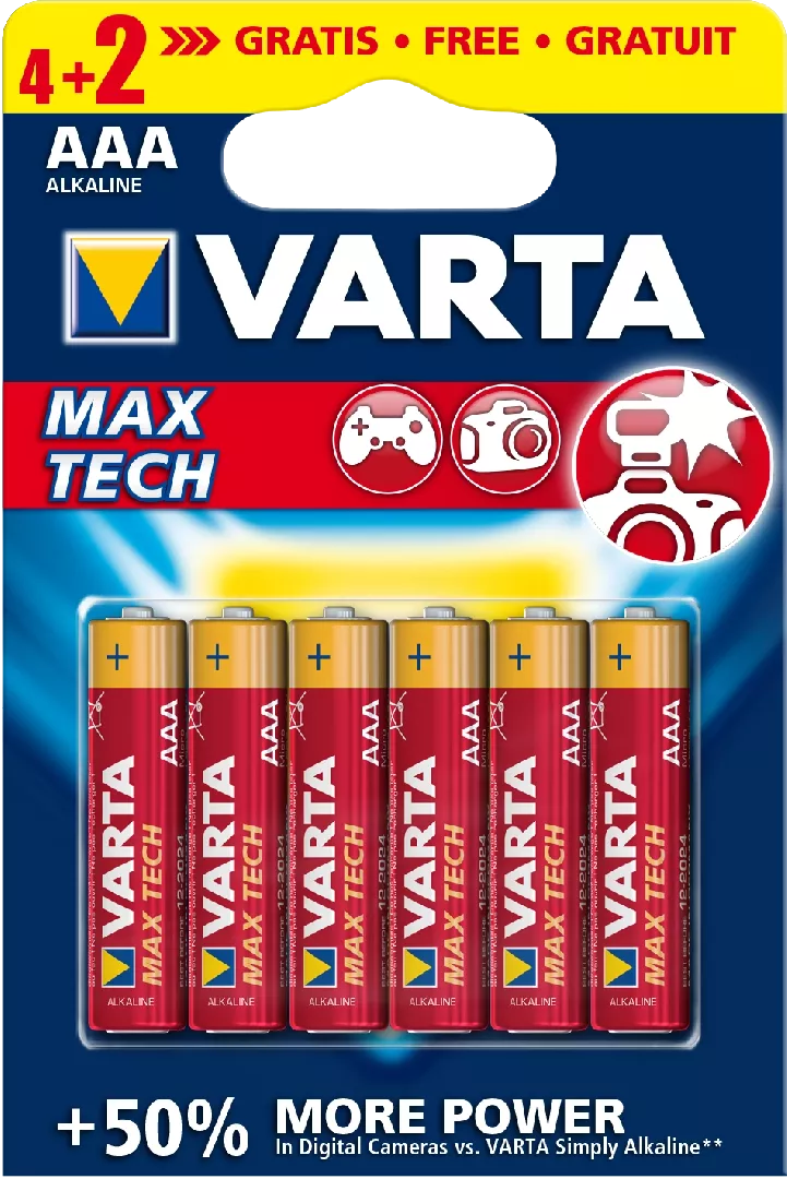 Varta AAA Max Tech 4+2pcs Single-use