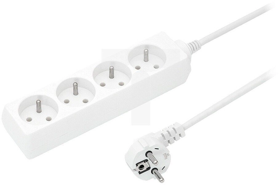 4-socket extension cable 10A 5m /OMY