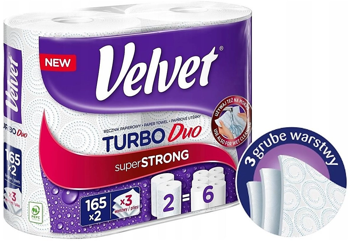 Velvet Cellulose towel roll VELVET Turbo