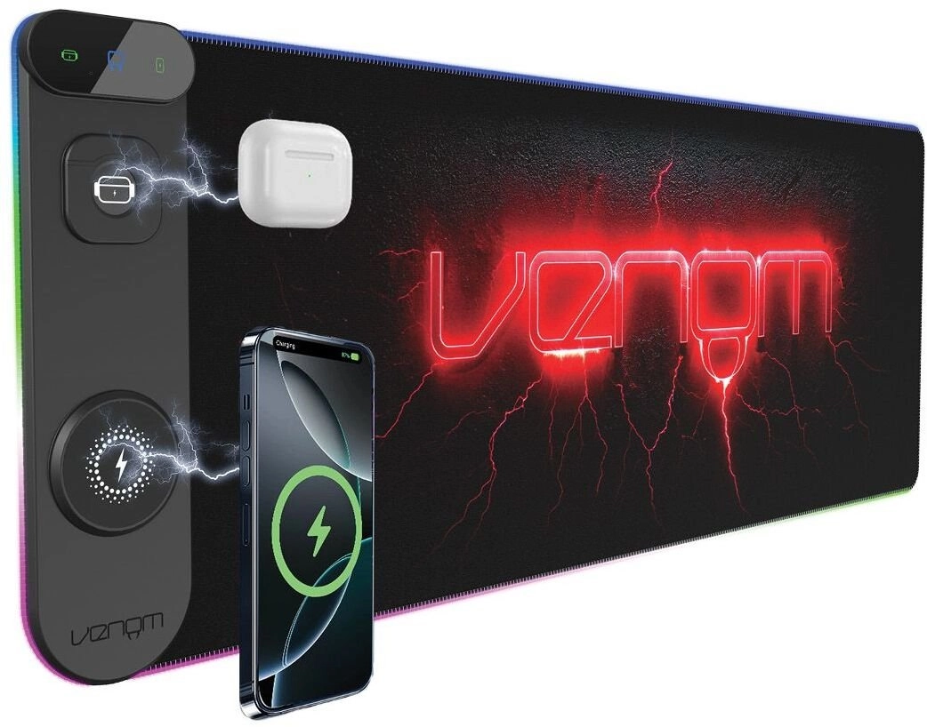 Venom Pro Charger LED Gaming Surface