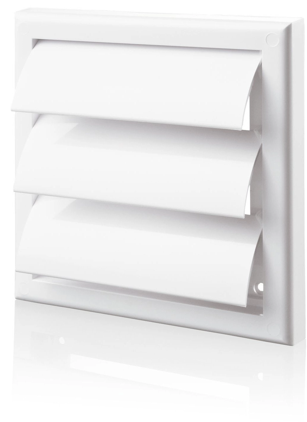 Louvered wall outlet 187x187mm fi 125mm
