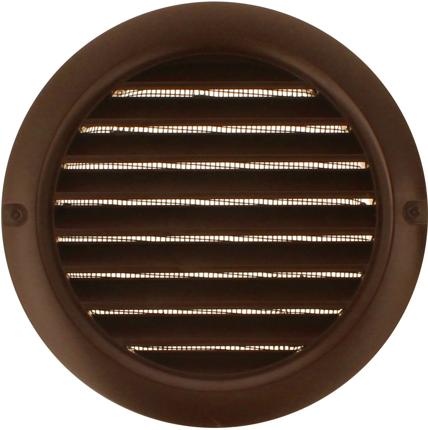 Round ventilation grille with mesh and
