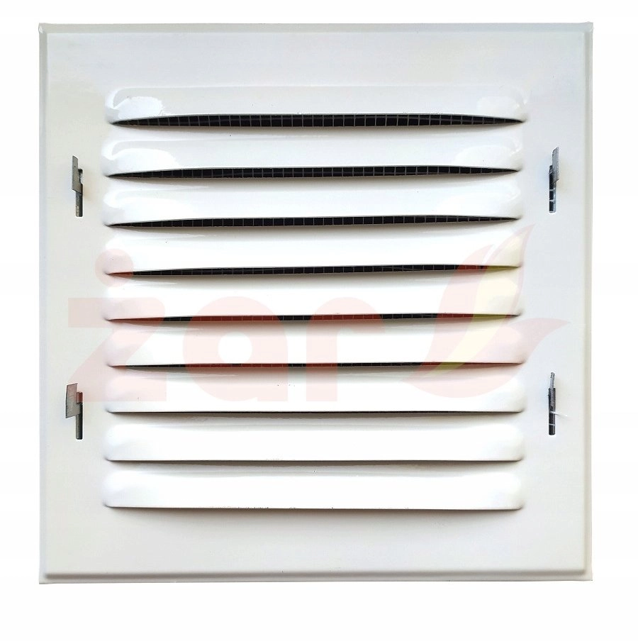 Metal grille with mesh 165x165mm white