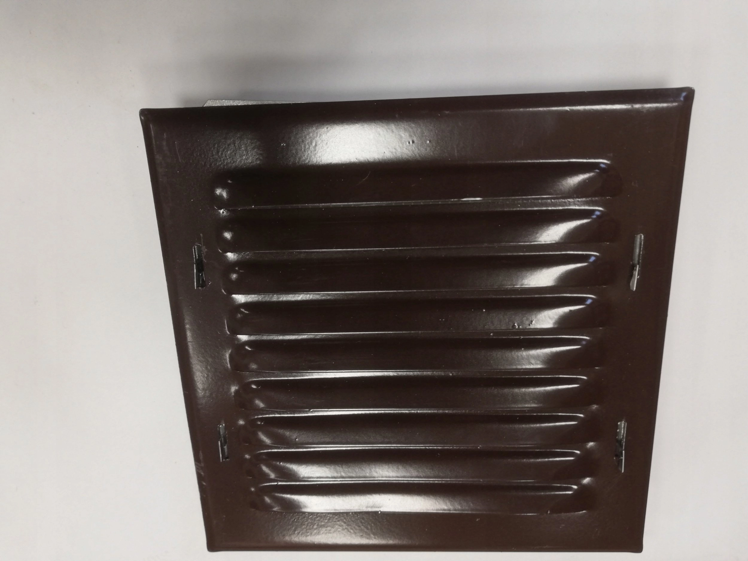 Metal grille with mesh 165x165mm brown