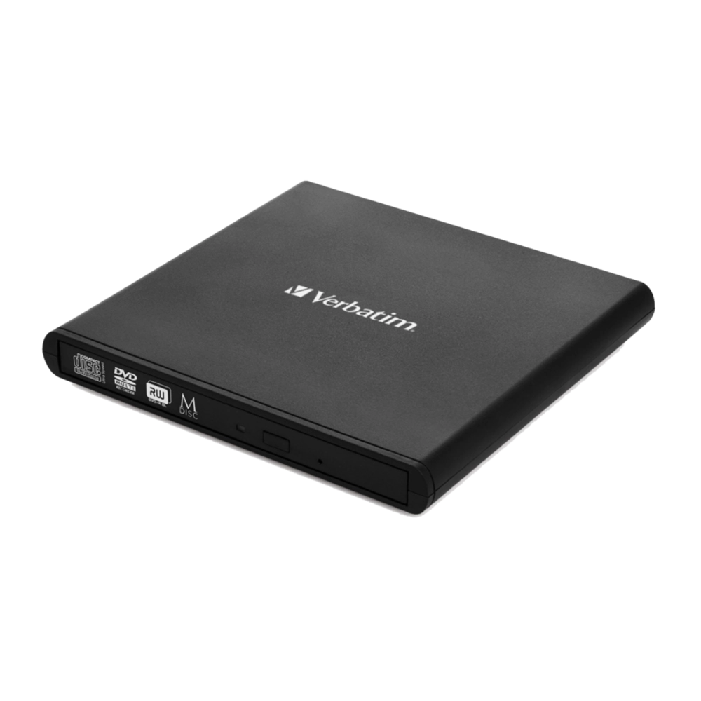 Verbatim External Slimline CD/DVD Writer optical