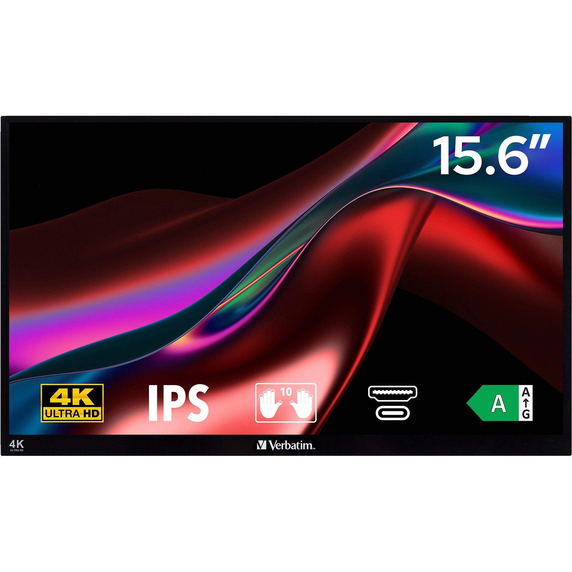 Verbatim Portable Touchscreen Monitor Ultra HD