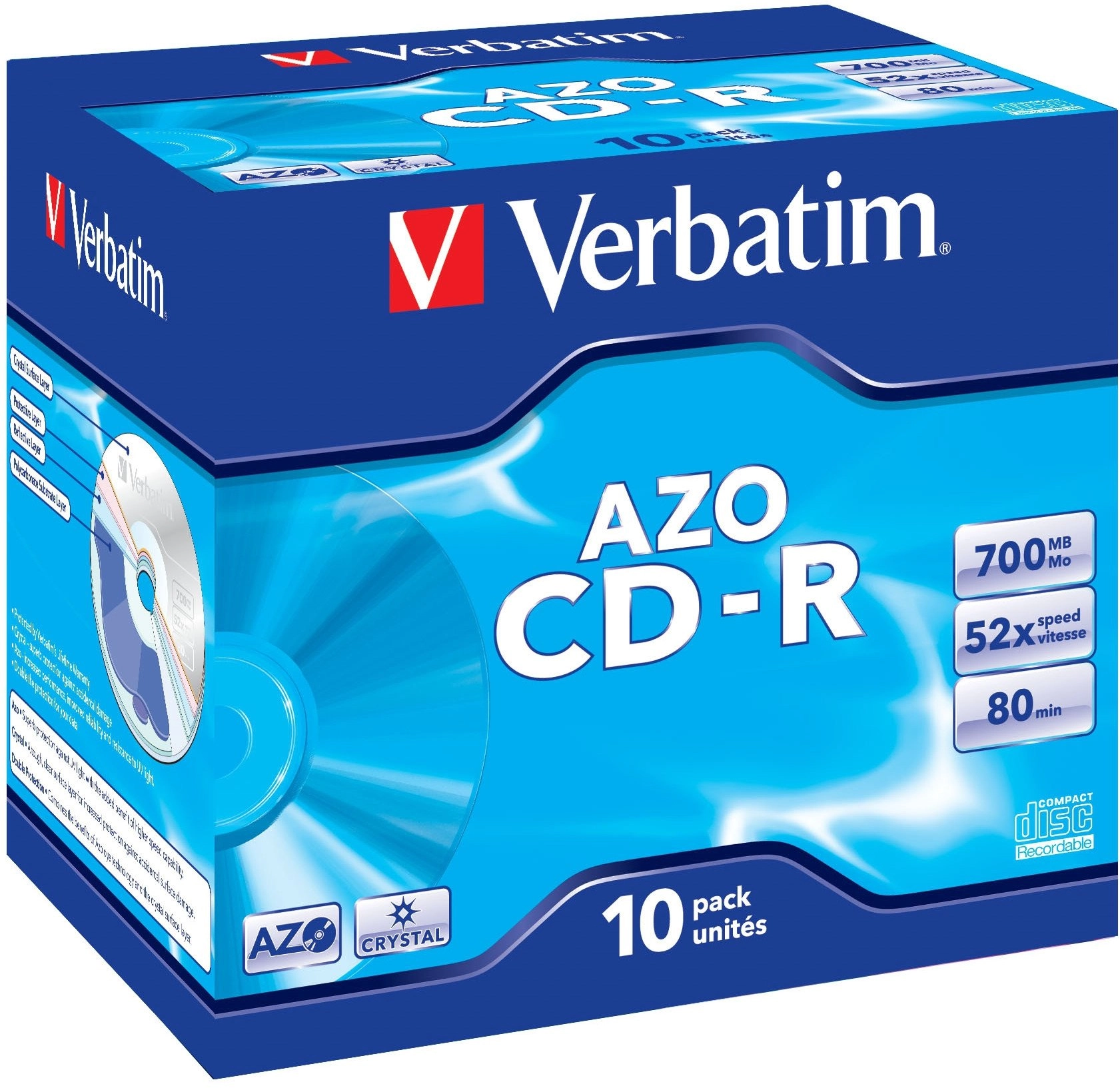 Verbatim Matricas CD-R AZO 700MB 52x