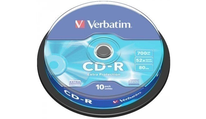 Verbatim Blank CD-R 700MB 1x-52x Extra