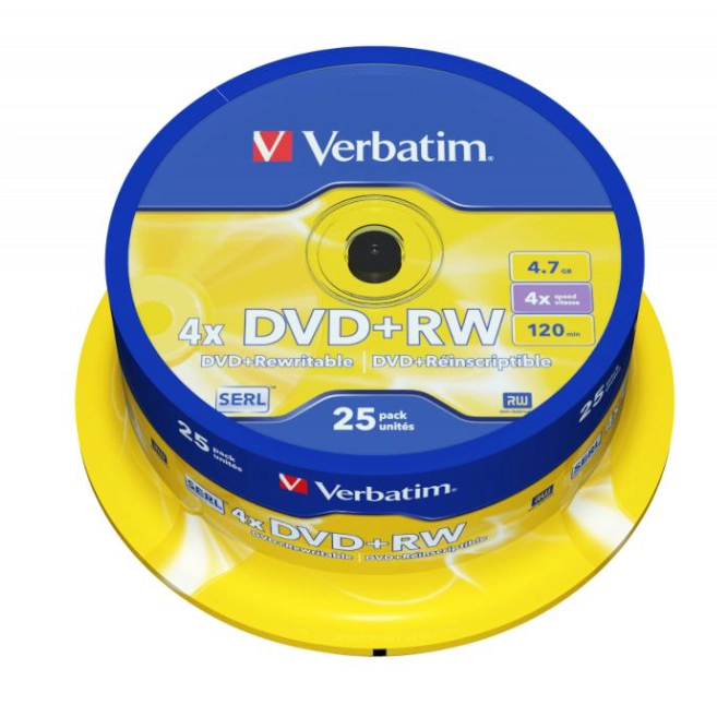 Verbatim DVD+RW Matt Silver 4.7