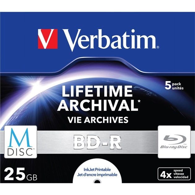 Verbatim 43823 BD-R M-DISC 25GB/1-4x (5