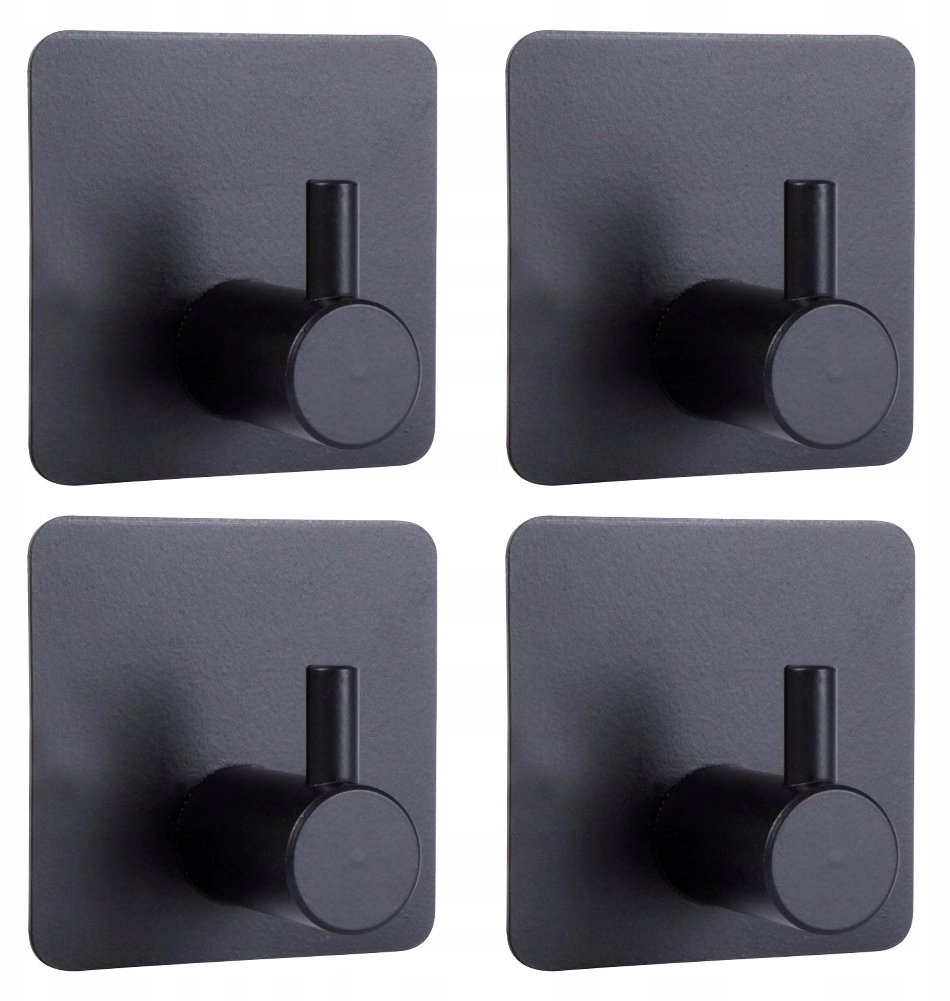 Verk Hooks Self-Adhesive Hangers Steel Black