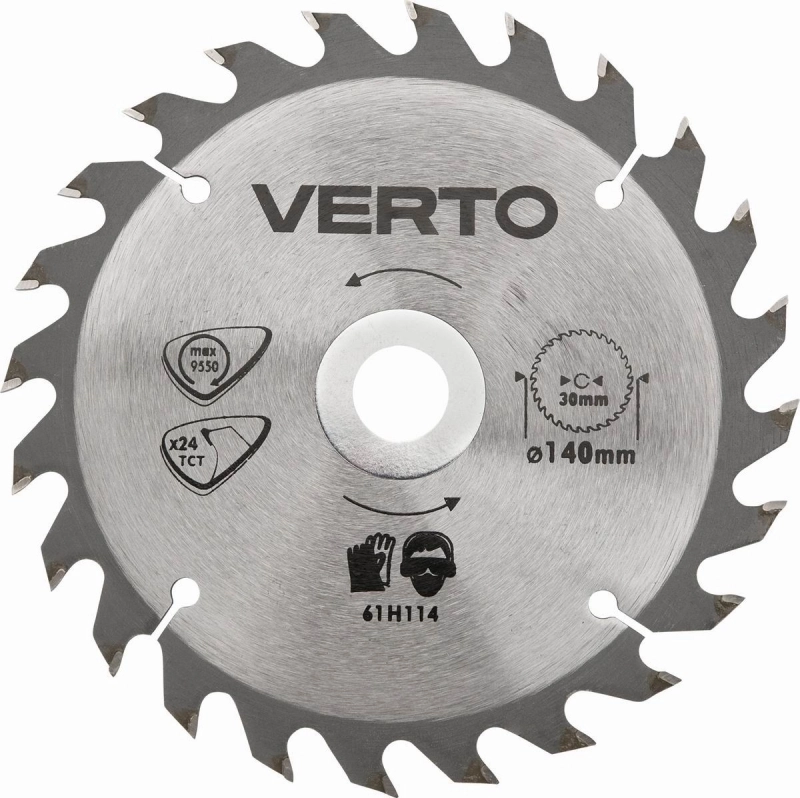 Verto Circular saw 160x20mm 24Z 61H118