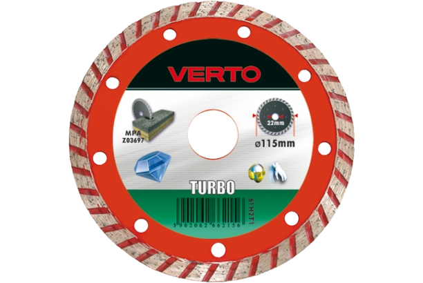 Verto Tarcza diamentowa 115x22 2mm turbo