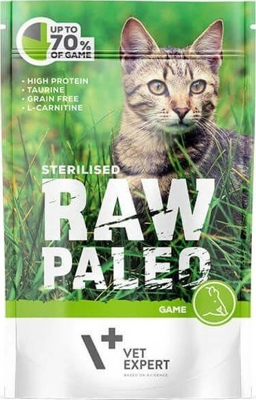 RAW PALEO Adult Cat Sterilised Game