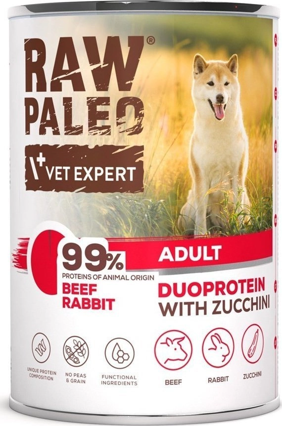 RAW PALEO Duoprotein Beef Rabbit Adult