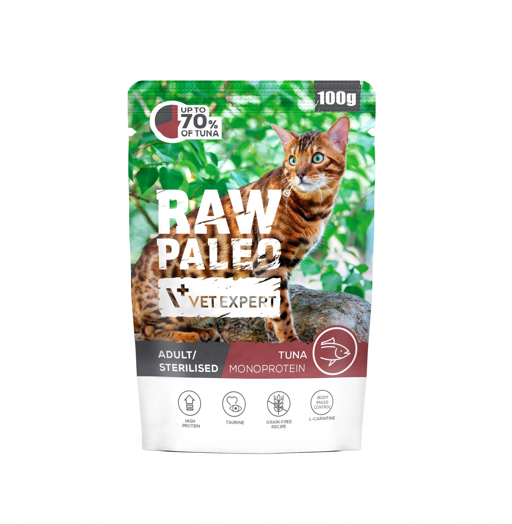 VetExpert Raw Paleo Adult/Sterilised Cat Tuna