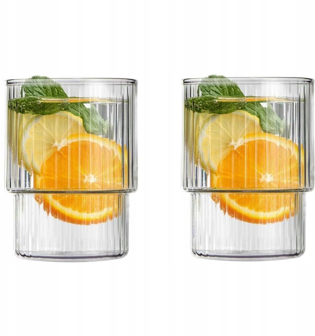 Vialli Design Two grooved glasses 350ml