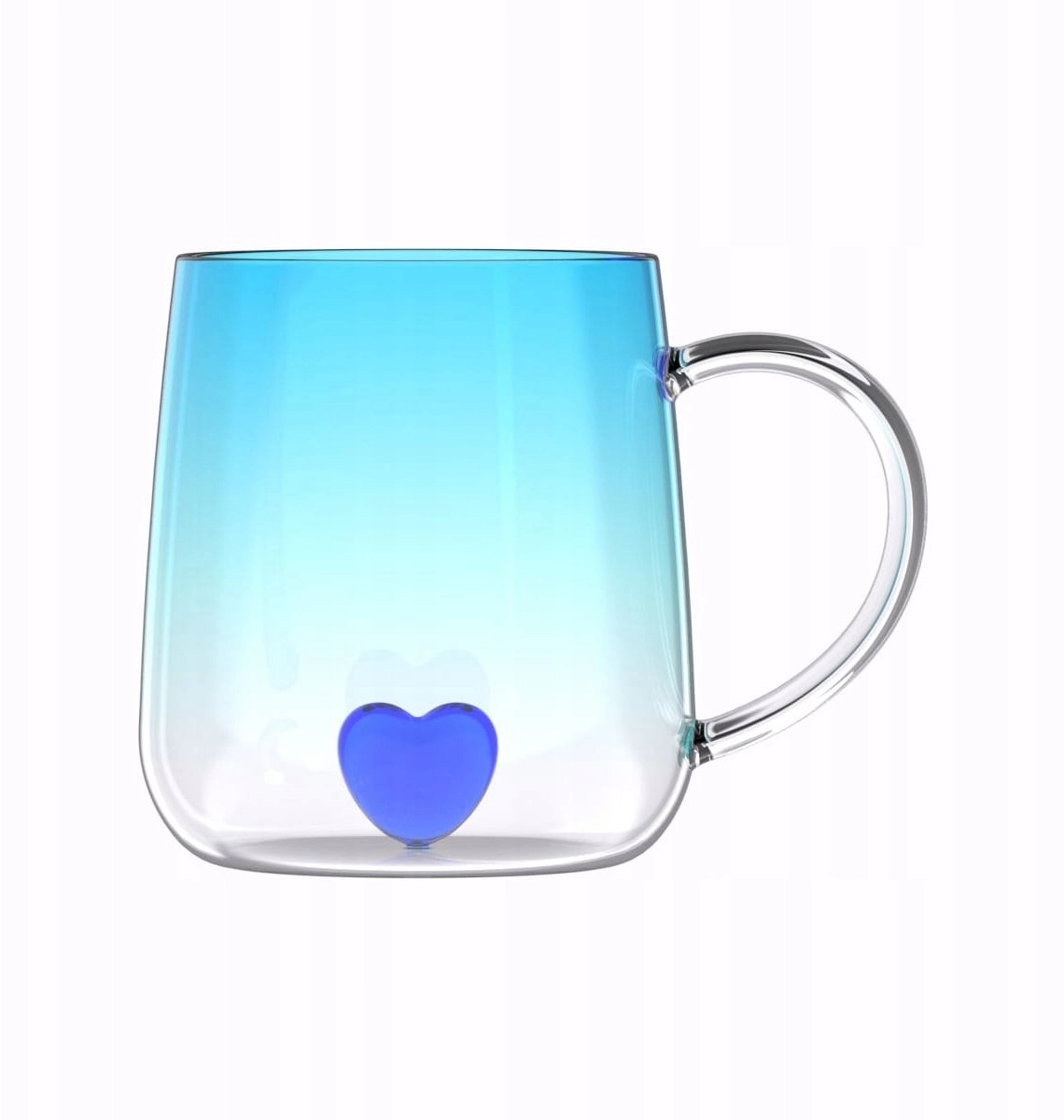 Vialli Design Blue glass 350ml Heart