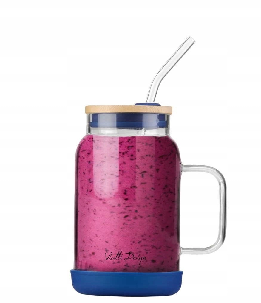 Vialli Design Jar with straw 600