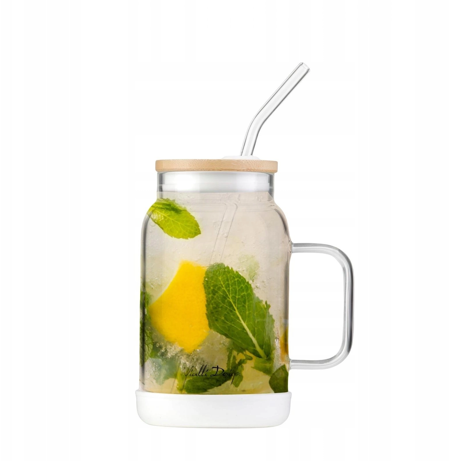 Vialli Design Jar with straw 600
