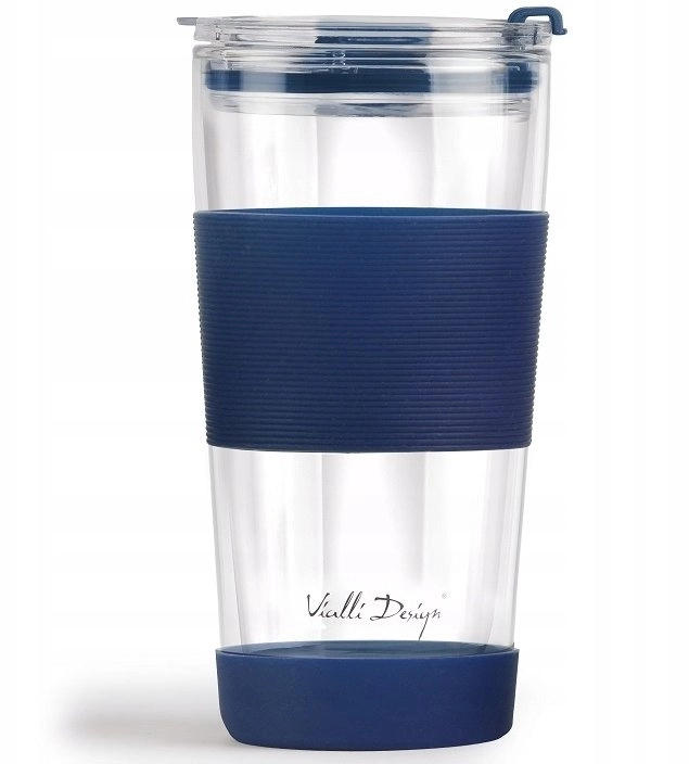 Vialli Design Glass thermal mug with