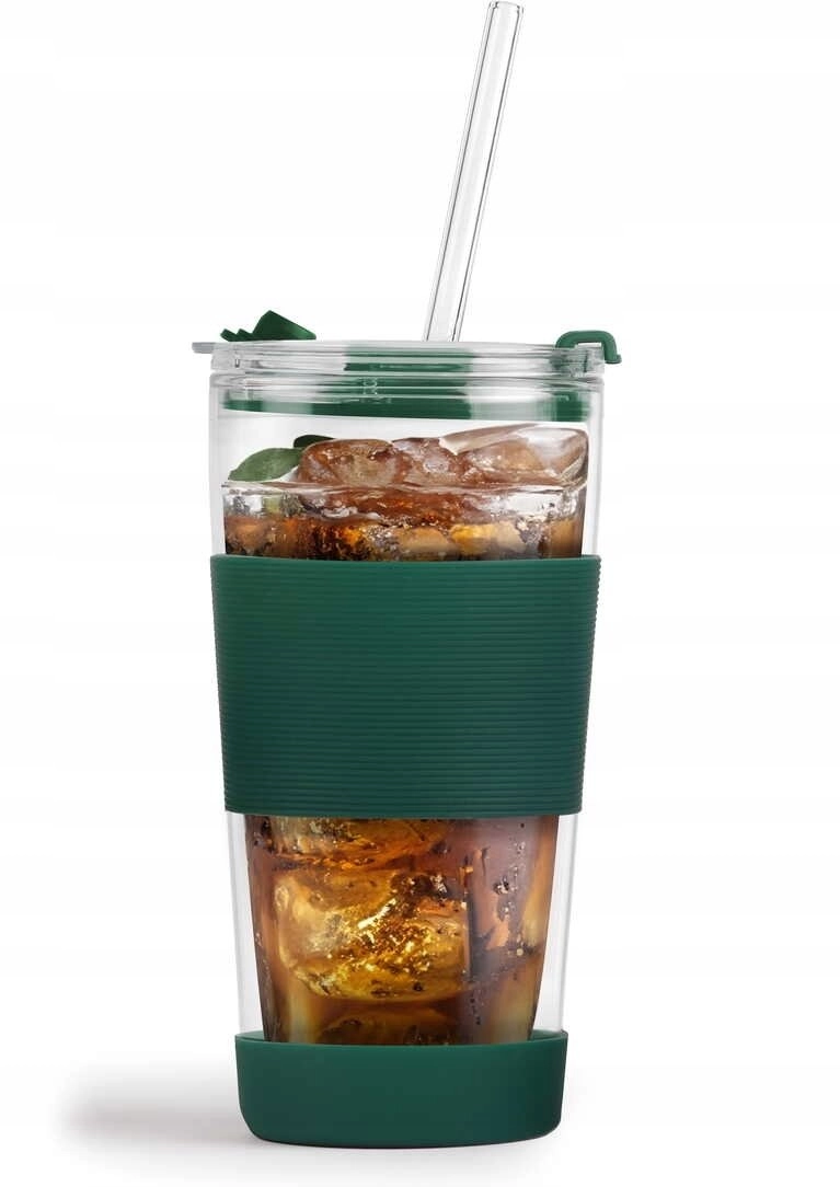 Vialli Design Glass thermal mug with