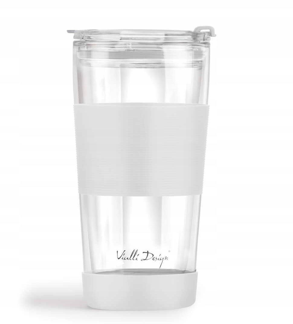 Vialli Design Glass thermal mug with