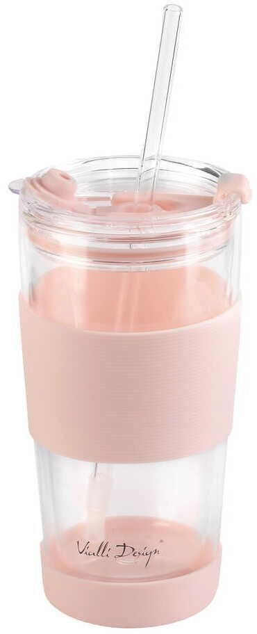 Vialli Design Glass thermal mug with