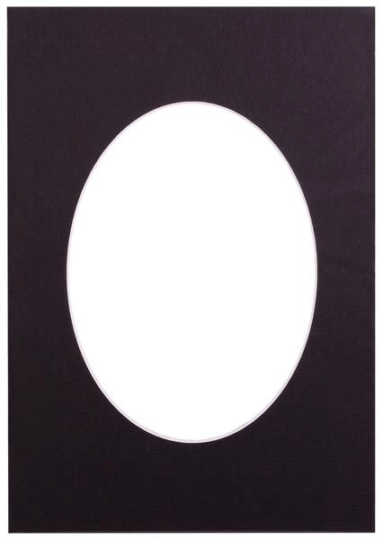 Paspartū 21x29.7  melns  ovāls 20743