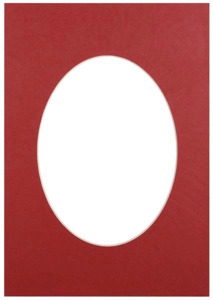 Pasparto 21x29 7  brick-coloured oval (