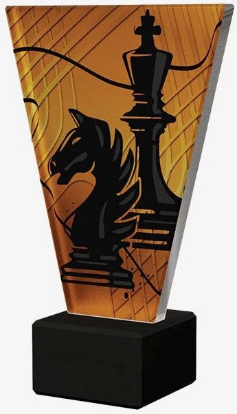 Victoria Sport Monochromatyczne trofeum szklane na