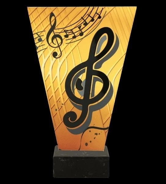 Victoria Sport Monochrome glass trophy on