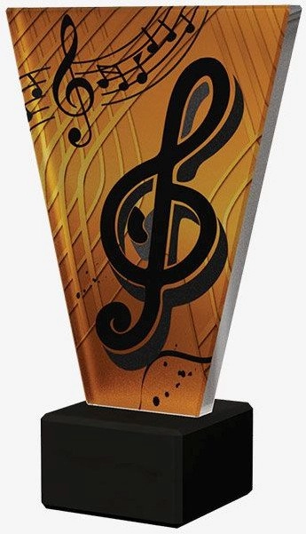 Victoria Sport Monochrome glass trophy on
