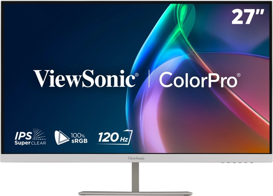 Viewsonic VP Series VP2766-2K-W monitori 68,6 cm (27") 2560 x 1440 pikseļi Quad HD LED Balts, Sudrabs