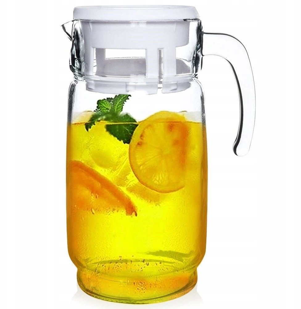 Glass jug for drinks juice water