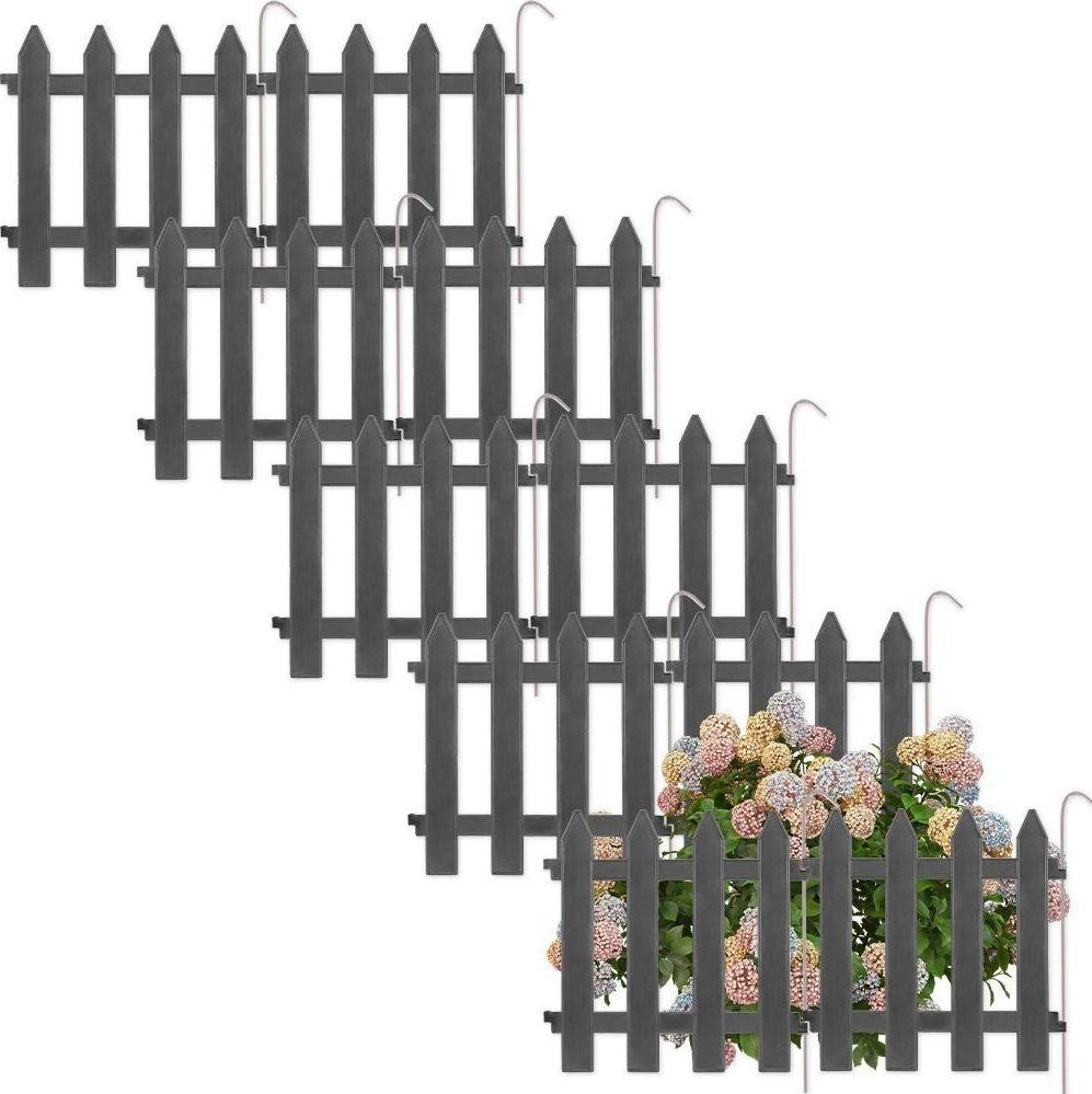 Vilde Palisada płotek ogrodowy grafitowy border