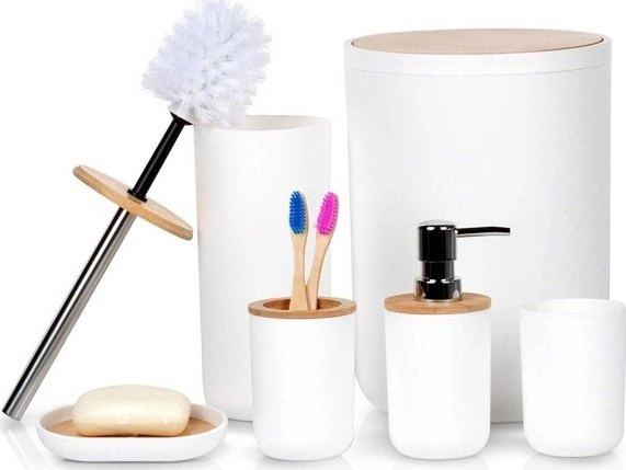Vilde Bathroom set 6 pcs. white